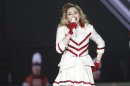 U.S. singer Madonna performs during a concert at the Telenor Arena just outside Oslo