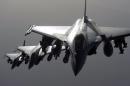 French army Rafale fighter jets fly towards Syria, as part of France's Operation Chammal launched in September 2015 in support of the US-led coalition against Islamic State group (IS)