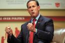 FILE - In this July 18, 2015, file photo, Republican presidential candidate, former Pennsylvania Sen. Rick Santorum, speaks at the Family Leadership Summit in Ames, Iowa. As next month's first GOP 2016 presidential debate looms, prospects are doing everything they can to improve their polling and chin themselves into a top 10 position to meet the criteria set by Fox News Channel to appear on stage Aug. 6 in Cleveland. Rick Perry is waging a one-man war on Donald Trump's credibility, calling the bombastic billionaire 