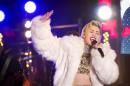 File photo of singer Miley Cyrus performing during New Year's Eve celebrations at Times Square in New York