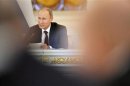 Russian President Putin speaks during a session of the State Council at the Kremlin in Moscow