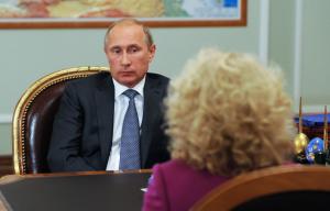 Russian President Vladimir Putin listens to the Audit &hellip;