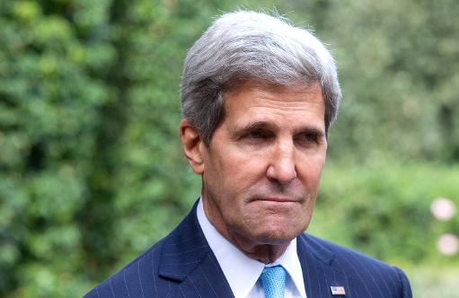 US Secretary of State John Kerry arrives for a meeting with Israeli Prime Minister Benjamin Netanyahu at Villa Taverna, the US Ambassador's residency in Rome, on October 23, 2013