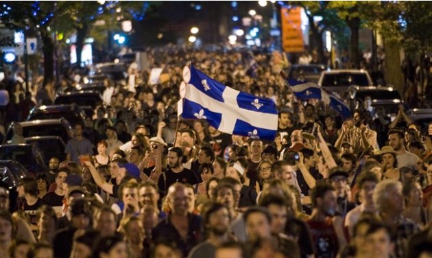 Protesters opposing Quebec …