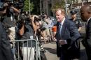 Goodell arrives at the Manhattan Federal Courthouse in New York