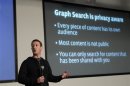 Facebook CEO Zuckerberg introduces a new feature called "Graph Search" during a media event at the company's headquarters in Menlo Park, California
