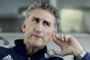 Edgardo Bauza, coach of Argentina's soccer national team, attends an interview with The Associated Press in Buenos Aires, Argentina, Wednesday, Nov. 2, 2016. Argentina is playing two crucial November Wold Cup qualifiers against Brazil and Colombia.(AP Photo/Natacha Pisarenko)
