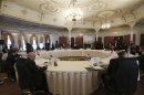 Foreign Ministers of "Friends of Syria" group attend a meeting at the Adile Sultan Palace in Istanbul
