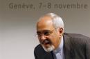 Iranian Foreign Minister Zarif arrives for a news conference after nuclear talks at the United Nations European headquarters in Geneva