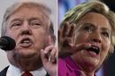 US Republican presidential candidate Donald Trump and Democratic candidate Hillary Clinton