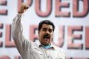Venezuela's President Nicolas Maduro speaks to supporters during a rally against imperialism, in Caracas