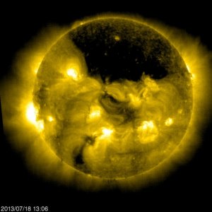 Spacecraft Sees Giant 'Hole' In the Sun (Video)