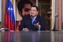 Venezuelan President Hugo Chavez speaks after taking an oath with new cabinet ministers at Miraflores Palace in Caracas