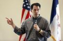 Republican presidential candidate, Wisconsin Gov. Scott Walker speaks at a fundraising event for Rep. Pat Grassley at the PIPAC Centre on the Lake Sunday, July 19, 2015, in Cedar Falls, Iowa. (Matthew Putney/The Courier via AP) MANDATORY CREDIT