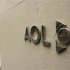 The AOL logo is seen on the outside of the building housing the companies corporate headquarters in New York