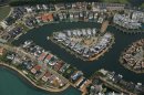 File photo of an aerial view of the Sentosa Cove luxury homes in Singapore