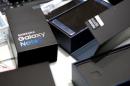 FILE PHOTO - An exchanged Samsung Electronics' Galaxy Note 7 is seen at the company's headquarters in Seoul