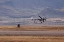 A Predator drone takes off for a surveillance flight near the Mexican border on March 7, 2013
