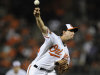 Baltimore Orioles starter Miguel Gonzalez delivers a pitch against the Toronto Blue Jays during the second inning of a baseball game, Wednesday, Sept. 26, 2012, in Baltimore. (AP Photo/Nick Wass)