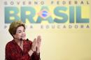 Brazilian President Dilma Rousseff at Planalto Palace in Brasilia, on May 9, 2016