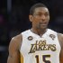 FILE - In this March 3, 2013 file photo, Los Angeles Lakers forward Metta World Peace is seen during an NBA basketball game against the Atlanta Hawks in Los Angeles. World Peace will have surgery Thursday, March 28,  on a torn meniscus in his left knee and miss the next six weeks. The Lakers announced the timeline on Wednesday, March 27.  (AP Photo/Mark J. Terrill, file)