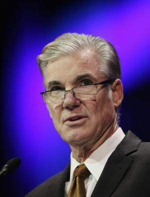 Superintendent of Public Instruction Tom Torlakson speaks at the 2014 California Democrats State Convention at the Los Angeles Convention Center