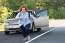 This undated publicity image released by Universal Pictures shows Jason Bateman, background, and Melissa McCarthy in a scene from, "Identity Thief." (AP Photo/Universal Pictures)
