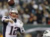 New England Patriots quarterback Tom Brady (12) throws a pass during the first half of an NFL football game against the New York Jets, Thursday, Nov. 22, 2012, in East Rutherford, N.J. (AP Photo/Julio Cortez)