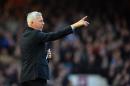 Newcastle United's English manager Alan Pardew gestures during the English Premier League football match between West Ham United and Newcastle United in east London on November 29, 2014