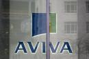 Insurance company Aviva's logo is pictured at their office in London, March 22, 2006