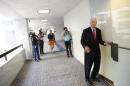 Ranking member Senator Chambliss arrives for a closed Senate Select Intelligence Committee hearing in Washington