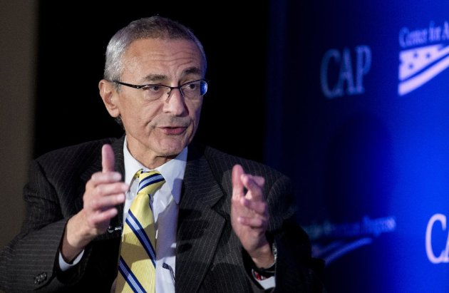 FILE - In this Nov. 19, 2014 file photo, Counselor to the President John Podesta speaks in Washington, Wednesday, Nov. 19, 2014. In the year that will...