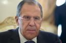 Russian Foreign Minister Sergey Lavrov speaks during his meeting with his Lebanese counterpart Gibran Bassil in Moscow, Russia, on Thursday, April 24, 2014. (AP Photo/Ivan Sekretarev)