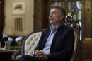 Argentina's President Mauricio Macri speaks during an interview with AFP at the Casa Rosada presidential palace in Buenos Aires on February 22, 2016