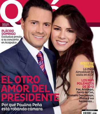 El Presidente Peña Nieto y Su Hija Paulina Aparecen en Revista del Corazón. Portada