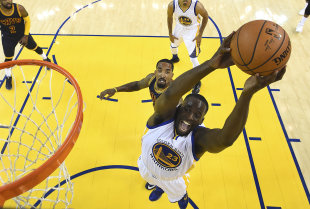Draymond Green pushed the Warriors in Game 2 Sunday night. (AP)
