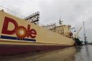 File photo shows a Dole vessel transporting containers with boxes of bananas at Dole's Port in Guayaquil