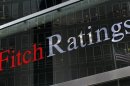 Il logo di Fitch sulla sede dell'agenzia di rating a New York