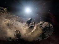 - Recreación del asteroide tras la colisión que lo desfragmentó. Foto:NASA/JPL-Caltech