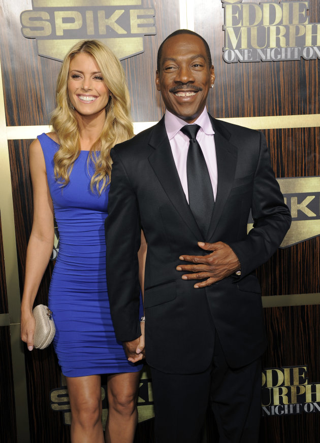Eddie Murphy arrives with his date Paige Butcher at
