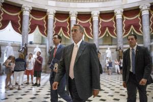 House Speaker John Boehner of Ohio strides to the House …