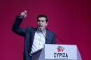 Alexis Tsipras, leader of the radical leftist party Syriza, delivers a speech during a congress of the party in Athens, on January 3, 2015