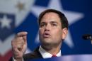 Sen. Marco Rubio R-Fla., gestures as he speaks during the Values Voter Summit, held by the Family Research Council Action, Friday, Oct. 11, 2013, in Washington. ( AP Photo/Jose Luis Magana)