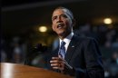 U.S. President Obama accepts the 2012 U.S. Democratic presidential nomination in Charlotte