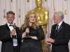 Adele and Paul Epworth pose with their award for best original song for "Skyfall" with presenter Richard Gere during the Oscars at the Dolby Theatre on Sunday Feb. 24, 2013, in Los Angeles. (Photo by John Shearer/Invision/AP)