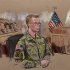 U.S. Army Private Bradley Manning is seen in a courtroom sketch during his Army Article 32 hearing in the courthouse at Fort Meade, Maryland