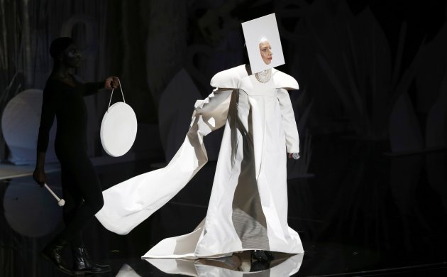 Lady Gaga performs during the 2013 MTV Video Music Awards in New York