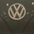 The logo of a Volkswagen VW bus is pictured during a press presentation prior to the Essen Motor Show in Essen
