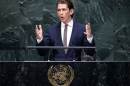 Austrian Foreign Minister Sebastian Kurz addresses the 69th session of the United Nations General Assembly in New York