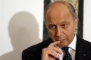 French Minister for Foreign Affairs Laurent Fabius speaks during a media conference in Tunis